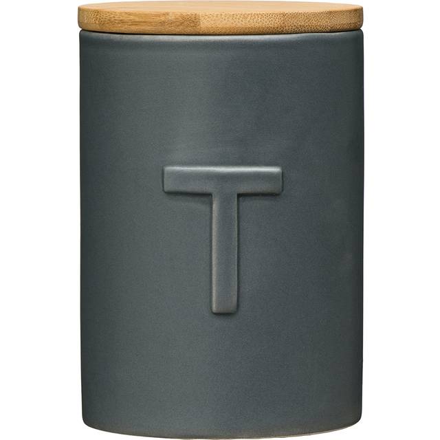 Functional Design Dark Grey Tea Canister, Chic Design Dolomite Canister, Durable Canister For Ingredients