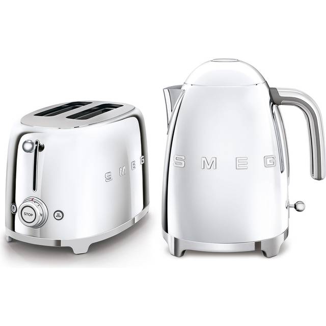 Smeg 50'S Style Kettle Klf03Whuk And 4-Slice Toaster - White