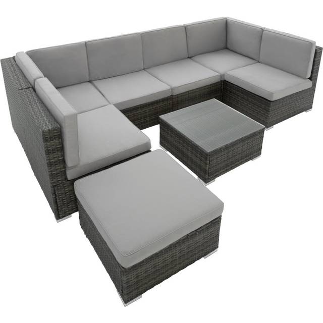 Polyrattan loungesæt Venedig - natur