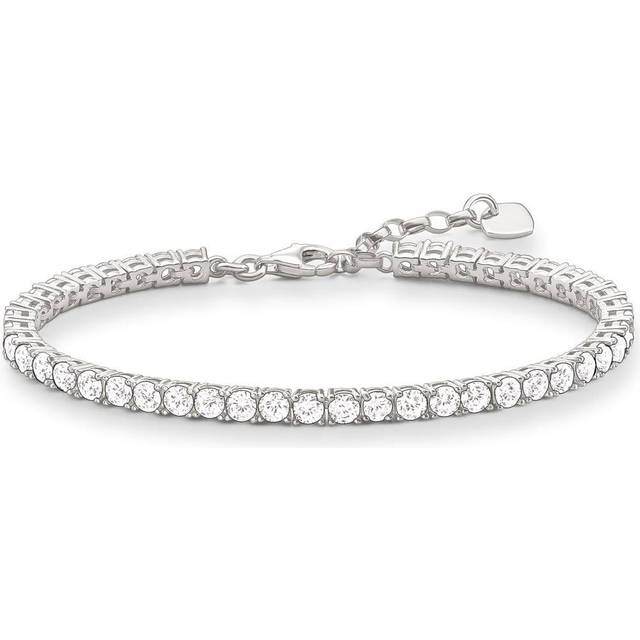 Thomas Sabo Tennis bracelet with white stones silver white A1484-051-14-L19,5V - silver-coloured/white - 19 cm