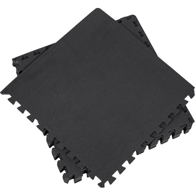 Master Fitness Gymgolv 10mm 61x61cm Svart Gummi - (6-pack)