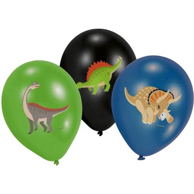 Dino Luftballons, 6er Pck, 27,5cm