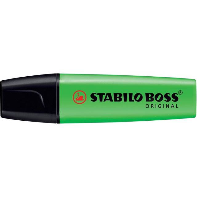 STABILO BOSS ORIGINAL 70/33 Highlighter Green Medium Chisel 2-5 mm Refillable Pack of 10