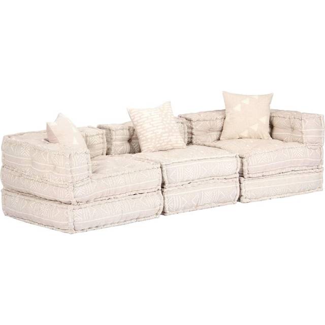 Modulpuff 3-sits lappad tyg