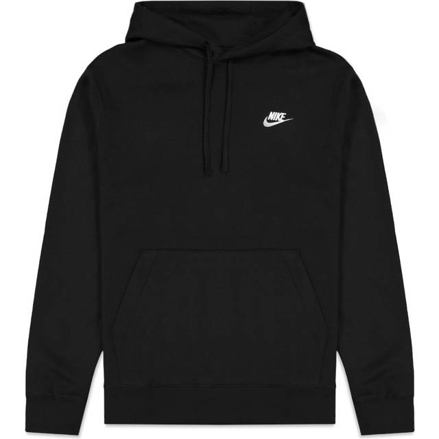 NIKE Sportswear Club Fleece Pullover Hoodie Black White Price