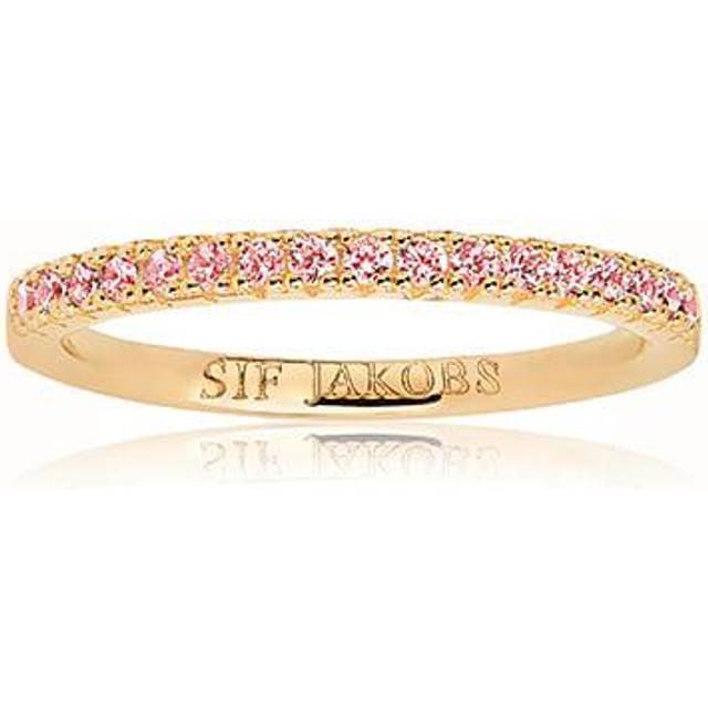 Sif Jakobs Jewellery, Accessoarer, Dam, 50 MM, Guldpläterad silverring med zirkonia - yellow (50 MM)
