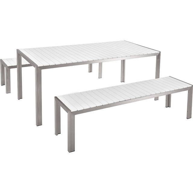 Garden Dining Set 6 Seater NARDO White