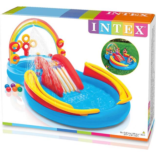 Intex Inflatable Pool Garden Swimming Pool Rainbow Ring Play Centre 57453NP