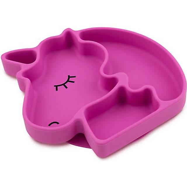 Bumkins Silicone Grip Dish-Purple Unicorn