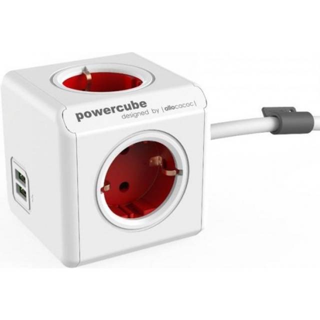 Allocacoc PowerCube Extended USB *FRENCH PLUGS!* - 1.5m, 16 A, 471 g