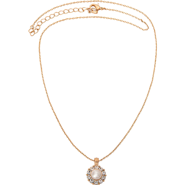 Sofia Pearl halsband ivory - Guld / Offwhite (L: 40-44 cm)