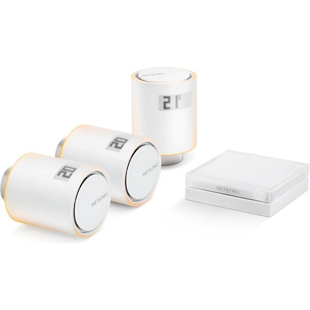 Netatmo Pack Smart Thermostat + 3 Smart Radiator Valves - sats för hemmaautomatisering