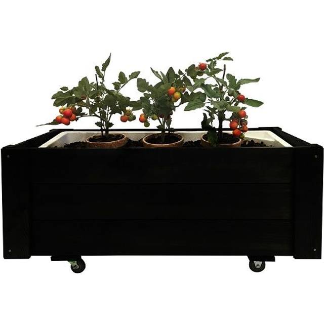 Gardenlife Capillary Box Shelter with Wheels - Black Plantekasse