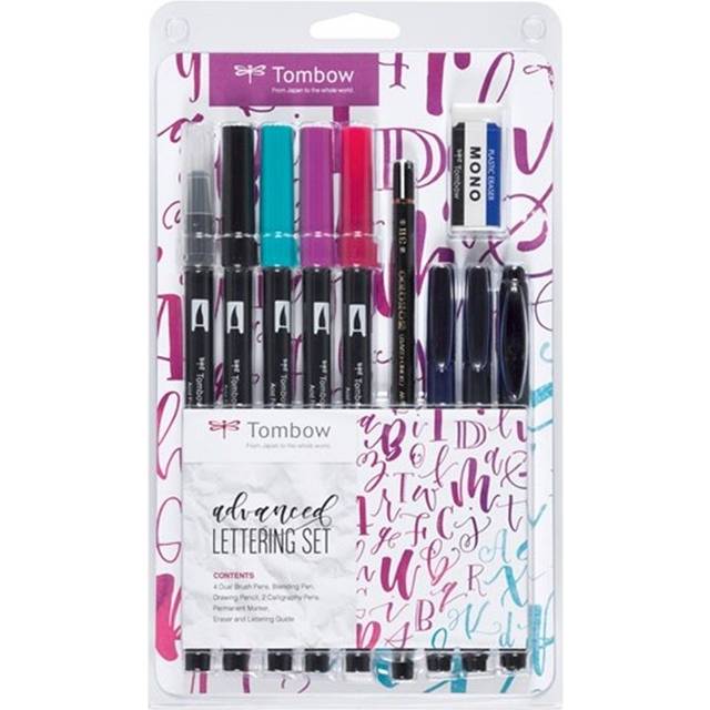 Tombow Hand Lettering Set Advanced, 10 olika handskriftsprodukter samt en guide