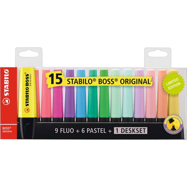 Stabilo Boss Highlighter Assorted (Pack of 15) 1868221