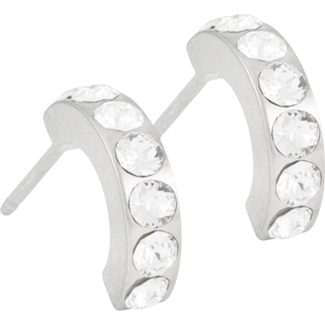 Blomdahl örhängen EJ NT Pendant Brilliance Curved 10 mm Crystal 1 par
