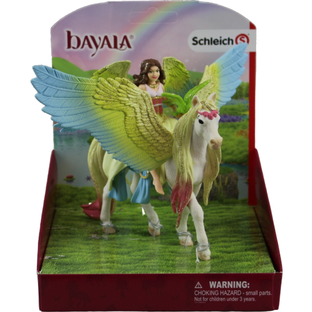 SCHLEICH Bayala Fairy Surah with Glitter Pegasus Toy Figure