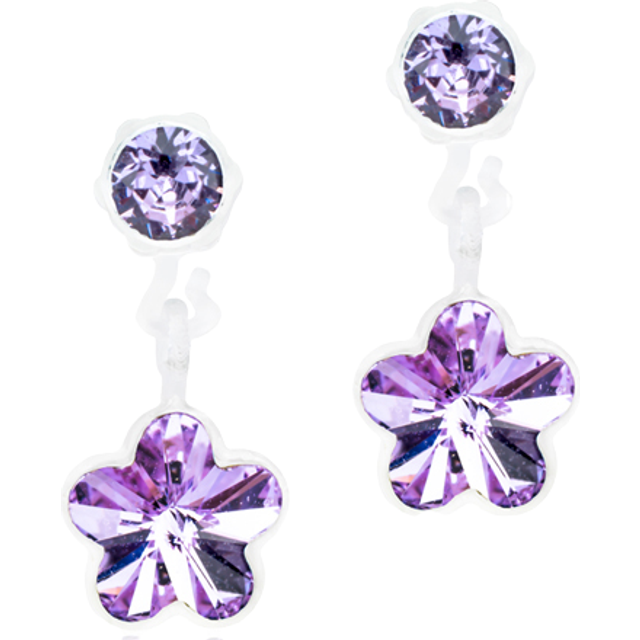 Blomdahl Örhängen Mp Pendant Flower, Violet 1 par