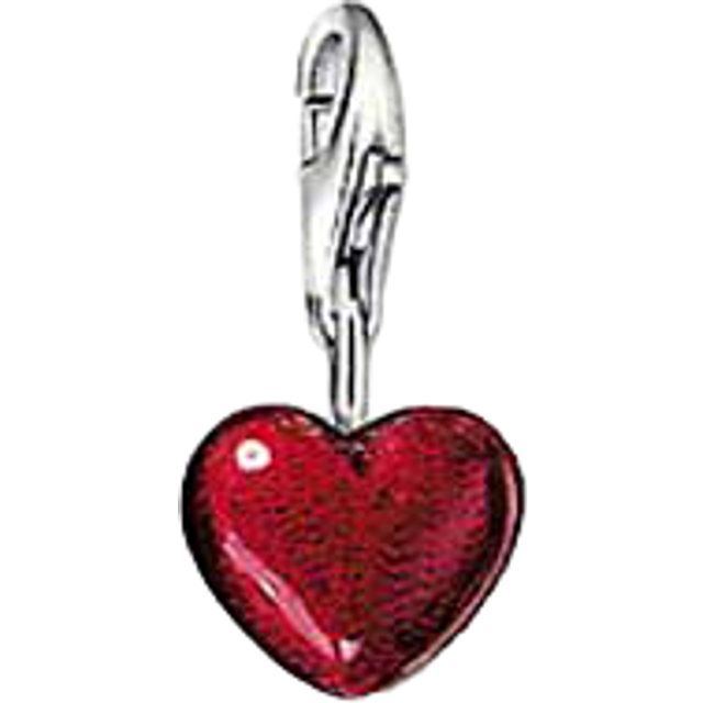 THOMAS SABO Silver Red Enamel Heart Charm 0794-007-10