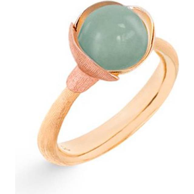 OLE LYNGGAARD COPENHAGEN Lotus 1, 18 kt. guld ring med akvamarin