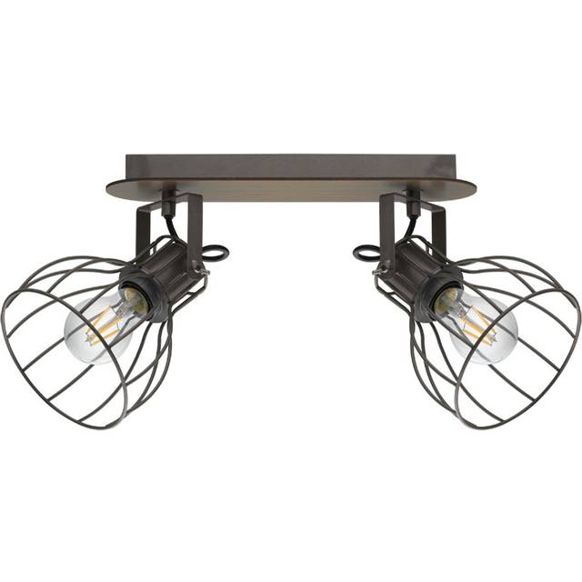 Sambatello 2 Lamp Twin Spotlight Brown, Silver - Eglo