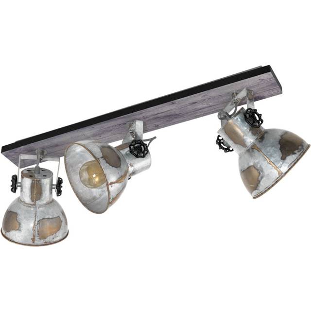 Eglo - Barnstaple 3 Lamp Spotlight Bar Brown-Patina, Black