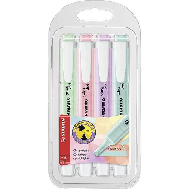 Markeringspenna Stabilo Swing Cool Pastell 4St