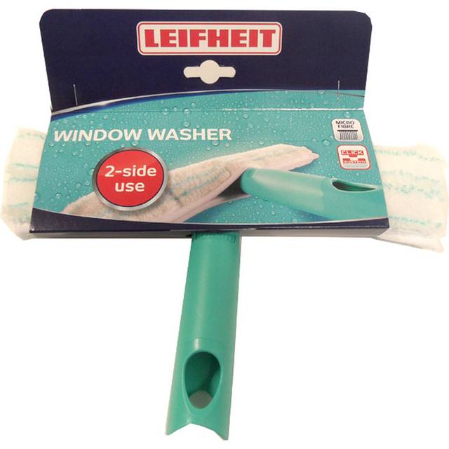 Leifheit Window Washer M with All-Round Cover, Window Cleaner Tool with Double Window Cleaning Power, 26 cm Window Cleaner Also for Large Windows