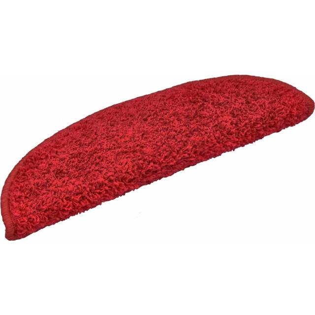 vidaXL Carpet Stair Treads 15 pcs Red 56x17x3 cm