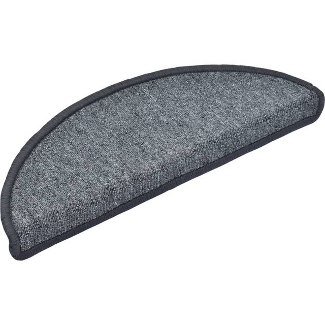 vidaXL 15x Carpet Stair Treads Dark Grey 65x24cm Step Rug Protector Sheet