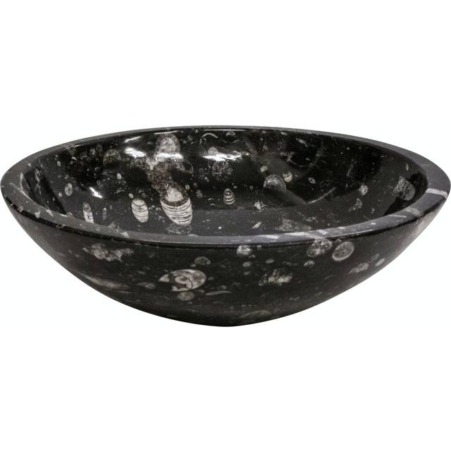 Tvättställ Gemlook GL441 Ø380 mm Marmor Svart/Grå