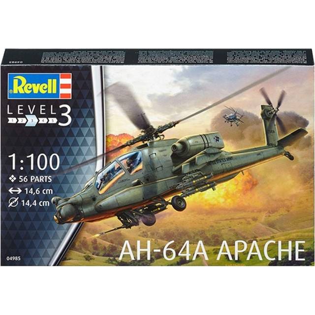 "Revell Revell04985 14.6cm ""ah-64a Apache"" Model Kit - Ah64a Apache 1100 04985 -  revell ah64a apache 1100 04985 kit model scale"
