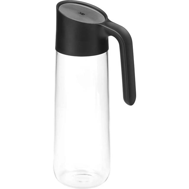 WMF Nuro Water Carafe 1.0 L with Handle, Height 29.7 cm, Glass Carafe, Closeup Closure, Black