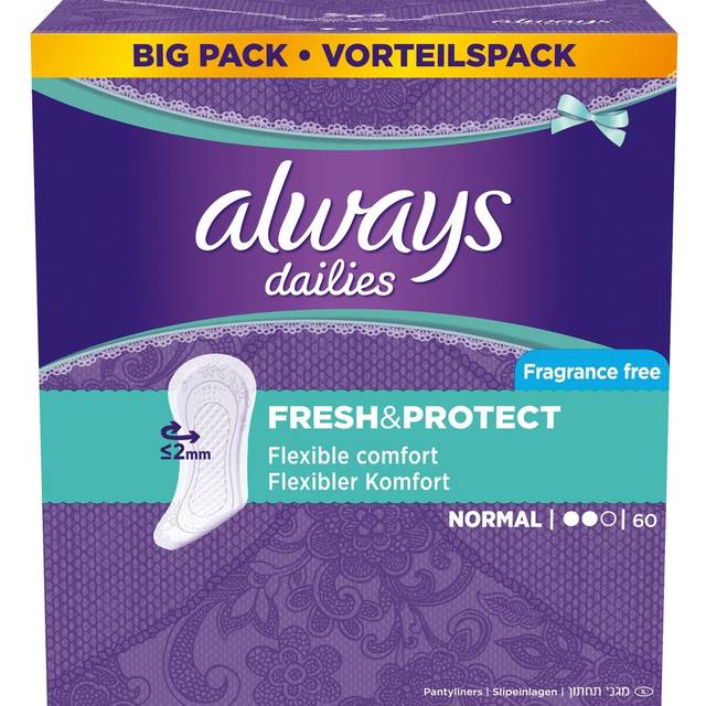 Always Daily Fresh Normal trosskydd Doftfri 60 st.