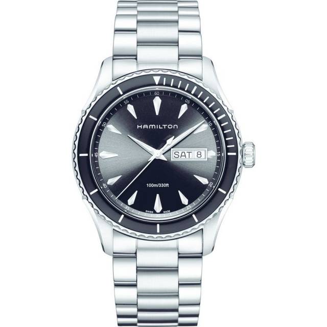 Hamilton Jazzmaster Seaview Quartz Black Dial Stainless Steel Bracelet Men’s Watch H37511131