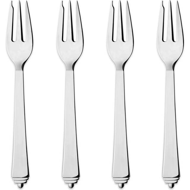 Georg Jensen Pyramid cake fork 4-pack