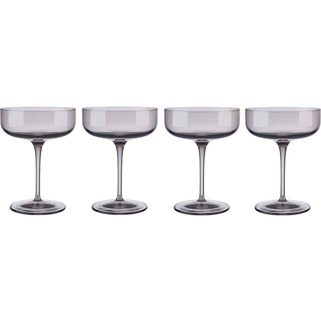Blomus - Set of 4 Champagne Saucers - Fuum - Champagneglas - Smoke - H: 14 x Ø: 10,5 cm, V: 300 ml