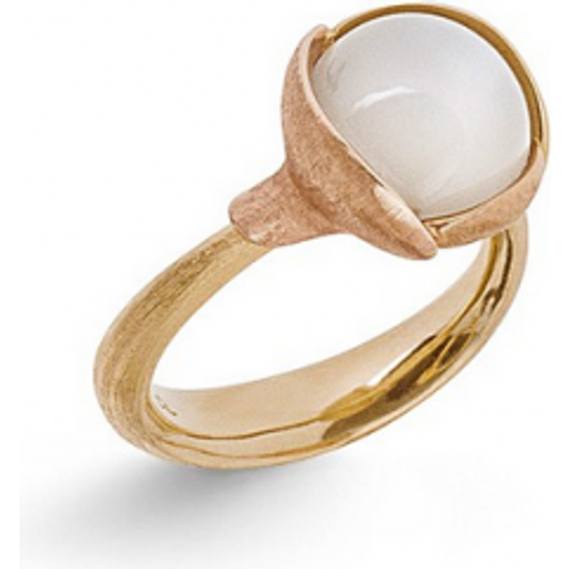 OLE LYNGGAARD COPENHAGEN Lotus 2, 18 kt. guld ring med hvid månesten