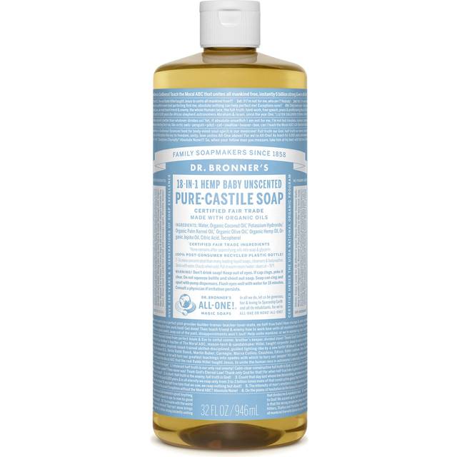 Dr. Bronner's 18-IN-1 Pure-Castile Magic Soap Baby Unscented 32 fl oz