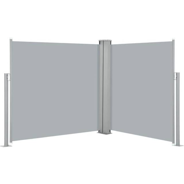 Infällbar sidomarkis röd 120x600 cm