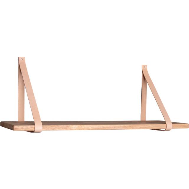 natural oil shelf with leather straps House Nordic Forno - Beige - 80x20x2 cm