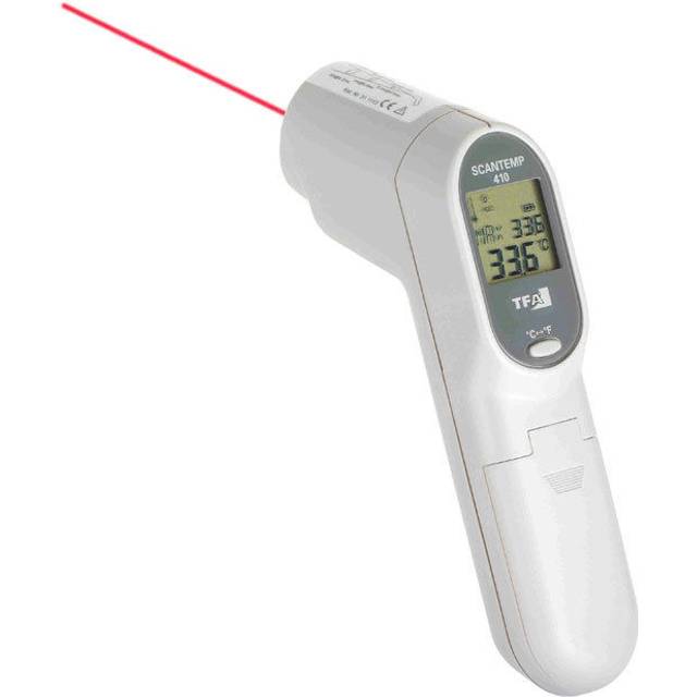 TFA Dostmann infraröd termometer ScanTemp 410, 31,1115, kontaktlös yttemperaturmätning, (L) 40 x (B) 72 x (H) 174 mm