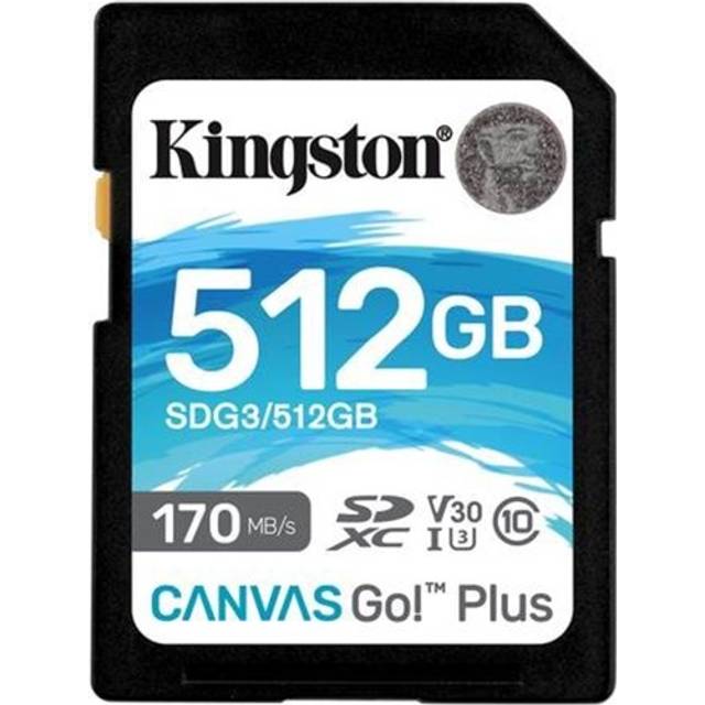 Kingston Canvas Go! Plus SD-kort 512 GB SDXC 170R C10 UHS-I U3 V30