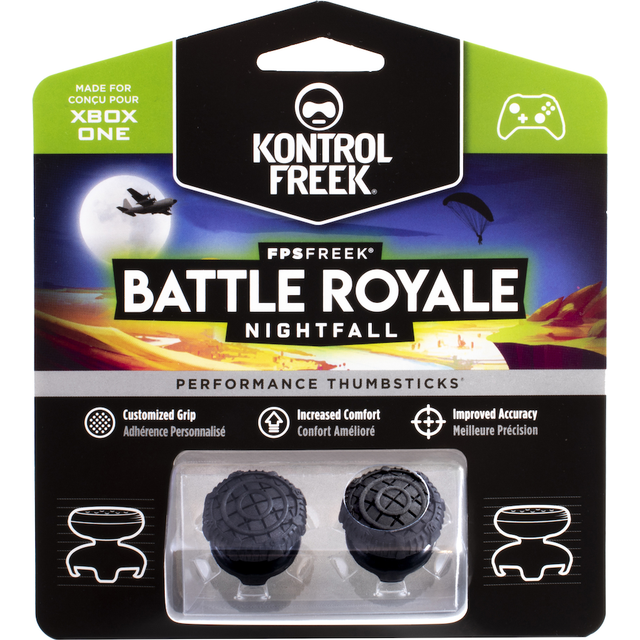 KontrolFreek FPS Freek Battle Royale Nightfall Performance Thumbsticks för Xbox One och Xbox Series X | Performance Thumbsticks | 2 höga, konvexa | Svart