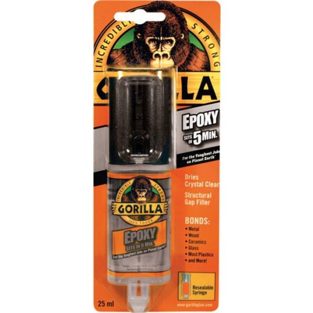 Gorilla Glue 2 Part Fast Setting Epoxy Adhesive Filler Syringe
