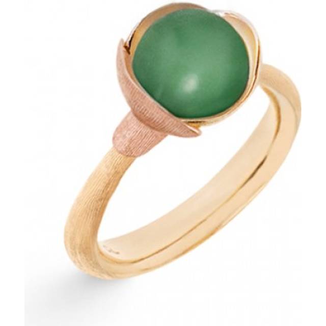 OLE LYNGGAARD COPENHAGEN Lotus 1, 18 kt. guld ring med serpentin