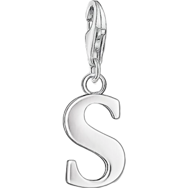 Thomas Sabo Charm Pendant - Letter S - Silver - 23 x 7mm