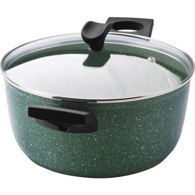 Prestige Eco Stock Pot with Glass Lid - Non Stick, Induction, Plant Based - 24cm
