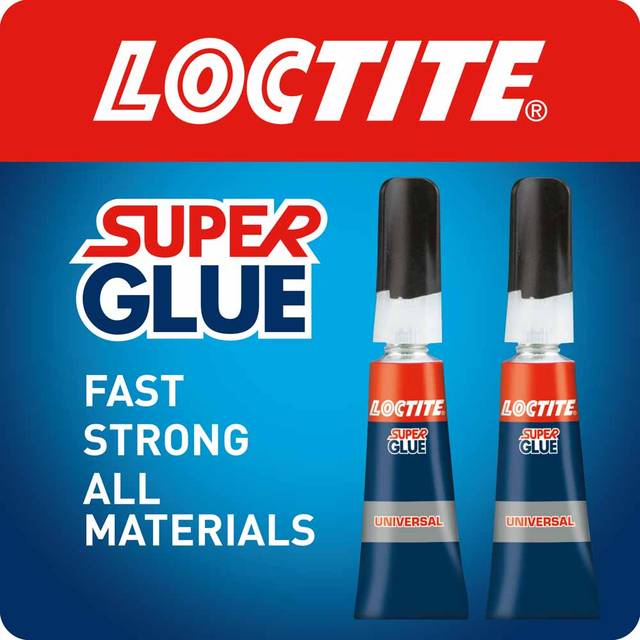 Loctite Universal, Strong All Purpose Adhesive for High-Quality Repairs, Clear Glue for Various Materials, Easy to Use Instant Super Glue, 2 x 3g