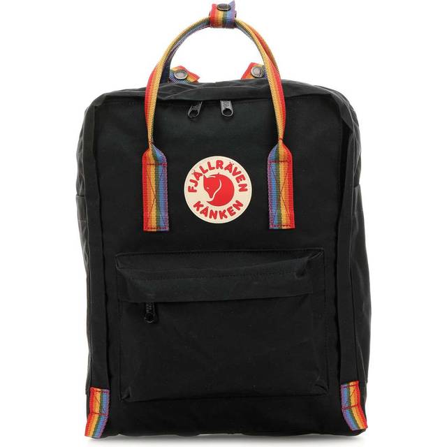 Fjallraven Black Kanken Rainbow Backpack